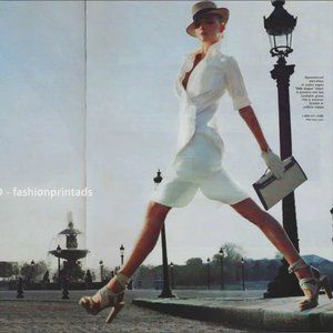 HERMES SPRING 2006 RUNWAY WHITE ASYMMETRICAL SHIRTDRESS